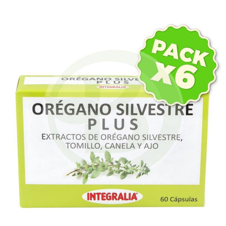 Pack 6x Orégano Silvestre Plus 60 Cápsulas Integralia