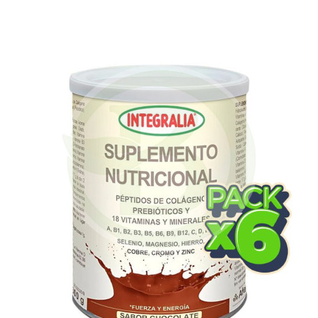 Pack 6x Suplemento Nutricional Sabor Chocolate 300G Integralia