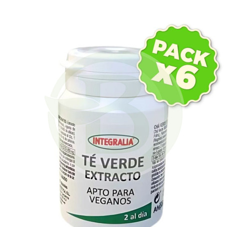 Pack 6x Extracto De Té Verde 60 Cápsulas Integralia