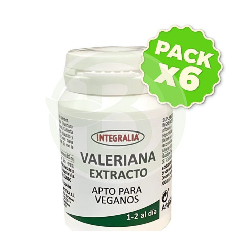 Pack 6x Extracto De Valeriana 60 Cápsulas Integralia