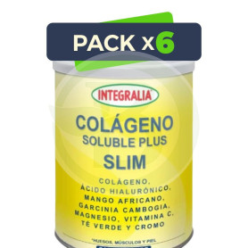 Pack 6x Colágeno Soluble Plus Slim Sabor Neutro 300G Integralia