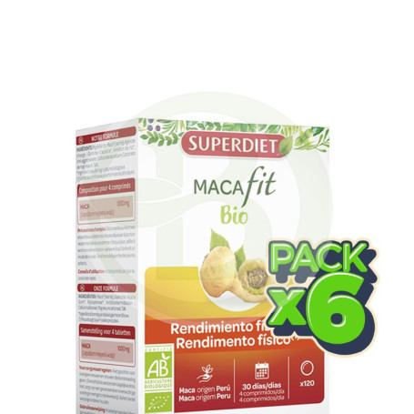 Pack 6x Macafit Bio 120 Comprimidos Superdiet