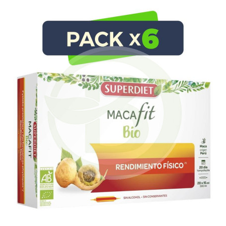Pack 6x Macafit Bio 20 Ampollas Superdiet