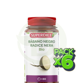 Pack 6x Rábano Negro Bio 80 Comprimidos Superdiet