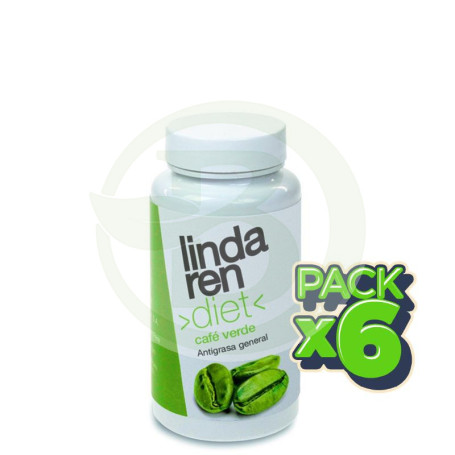 Pack 6x Café Verde 60 Cápsulas Lindaren Diet