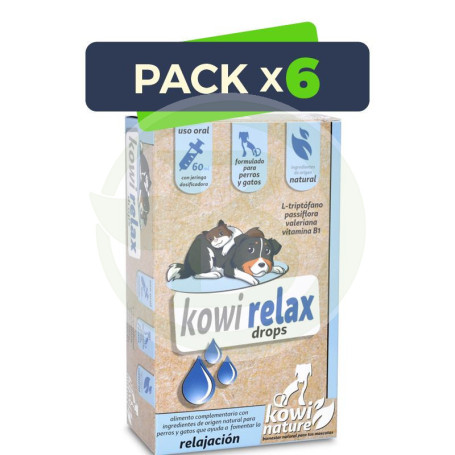 Pack 6x Kowi Relax Drops, 60 Ml Kowi Nature