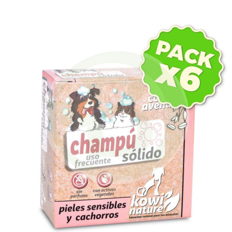 Pack 6x Kowi Champú Sólido Pieles Sensibles, 70 Gr Kowi Nature