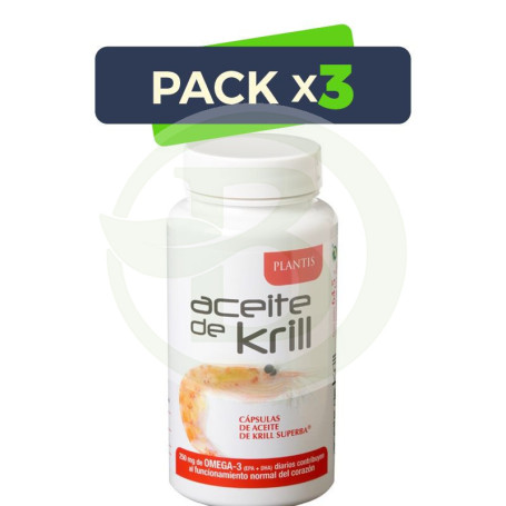 Pack 3x Aceite de Krill 90 Cápsulas Plantis