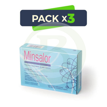Pack 3x Minsalor 20 Ampollas Artesanía Agrícola