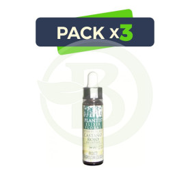 Pack 3x Elixir Floral 25 Castaño Rojo 10ml Plantis
