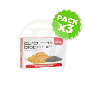 Pack 3x Curcuma con Bioperine 60 Capsulas Plantis