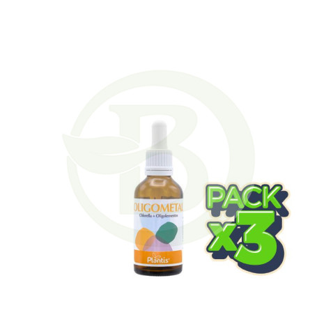 Pack 3x Oligometal Chlorella + Oligoelementos Plantis 50 Ml Artesania Agricola