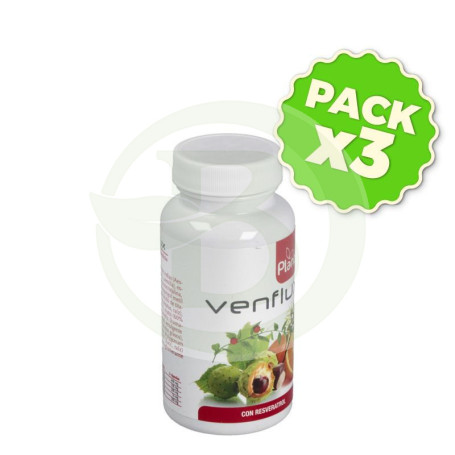 Pack 3x Venflux Castaño De Indias + Resveratrol Plantis 60 Cap. Plantis
