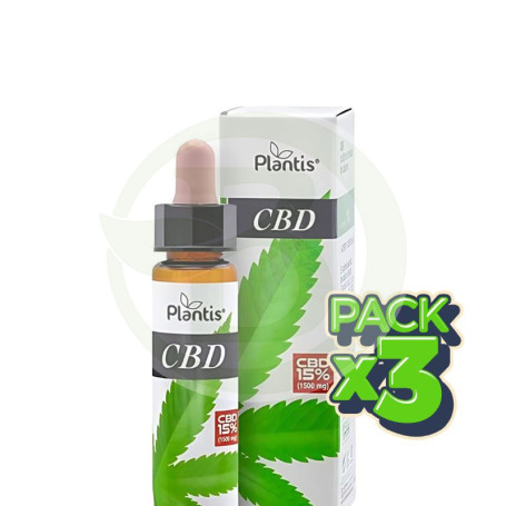 Pack 3x Cbd 15% Gotas 1500Mg 10 Ml Plantis