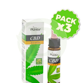 Pack 3x Cbd 10% Gotas Mango 1000Mg 10 Ml Plantis