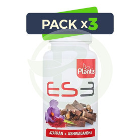 Pack 3x Es3 Azafrán + Ashwagandha 30 Cápsulas Plantis
