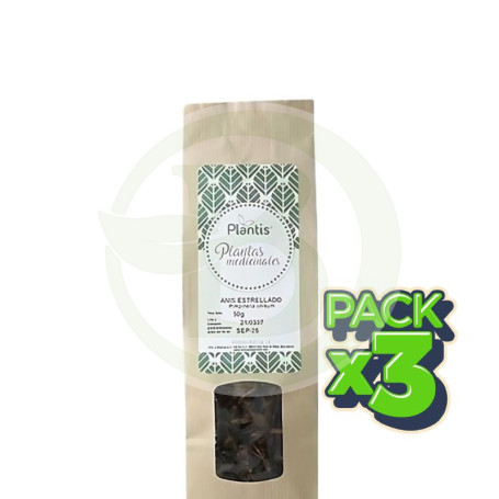 Pack 3x Anís Estrellado Bolsa 50Gr Plantis