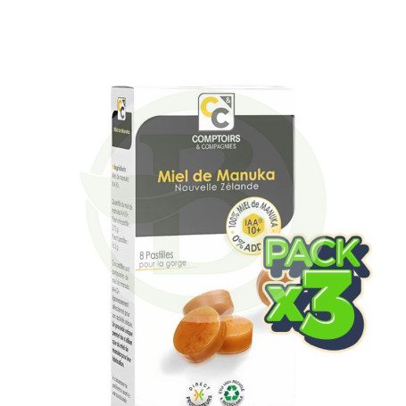 Pack 3x Pastillas 100% Miel De Manuka Iaa10+ Comptoirs & Compagnies