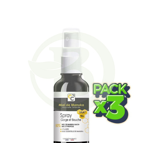 Pack 3x Spray para la Garganta con Miel De Manuka Comptoirs & Compagnies