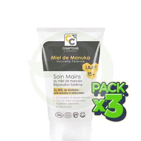 Pack 3x Crema Manos Reparación con Miel De Manuka Comptoirs & Compagnies