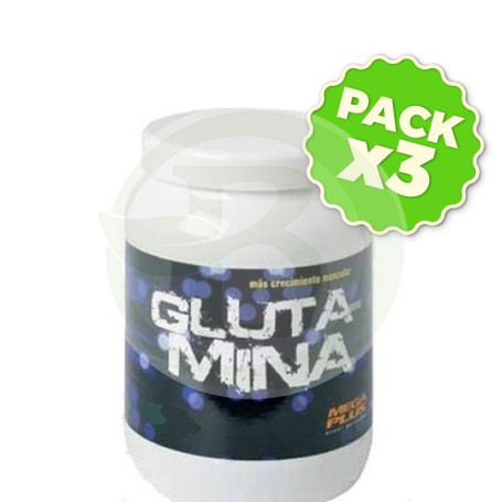 Pack 3x Glutamina Limón 300Gr. Megaplus