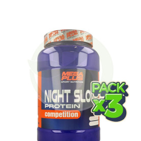 Pack 3x Night Slow Protein Competition Fresa 2Kg. Megaplus