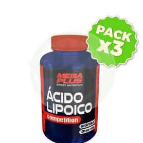 Pack 3x Acido Lipoico Competition 60 Cápsulas Megaplus
