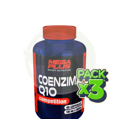 Pack 3x Coenzima Q10 60 Cápsulas Megaplus
