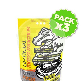 Pack 3x Optimal Mass Magnus Brownie 7Kg. Megaplus