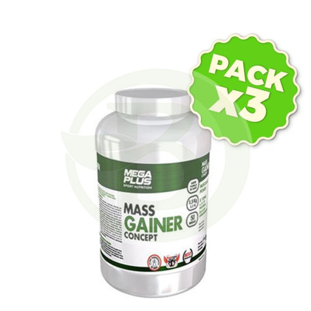 Pack 3x Mass Gainer Concept Choco 1,5Kg. Megaplus