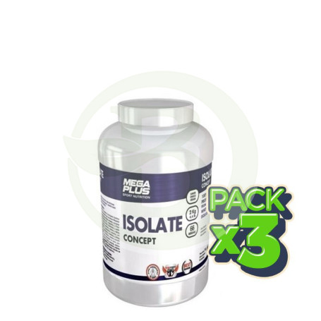 Pack 3x Isolate Concept Choco 2Kg. Megaplus