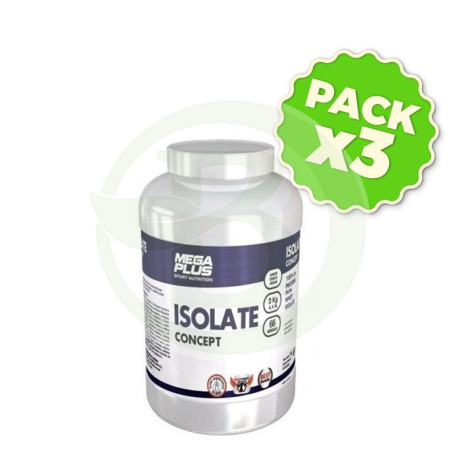 Pack 3x Isolate Concept Fresa 2Kg. Megaplus