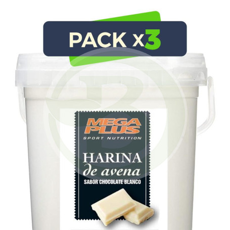 Pack 3x Harina De Avena Choco Blanco 2Kg. Megaplus
