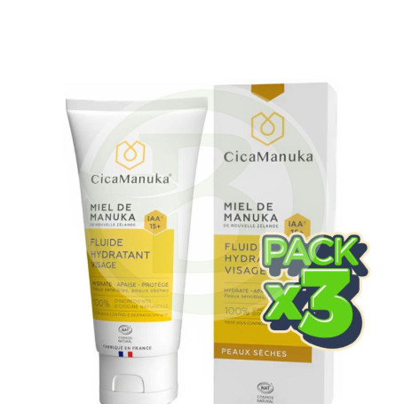Pack 3x Fluido Facial Hidratante 50Ml Cicamanuka