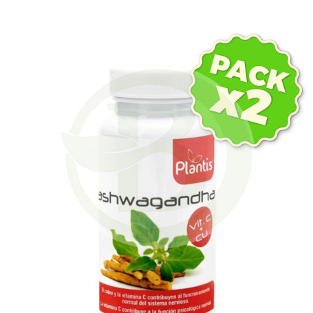 Pack 2x Ashwagandha 60 Cápsulas Plantis