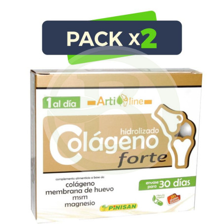 Pack 2x Colágeno hidrolizado Forte 30 Cápsulas Pinisan