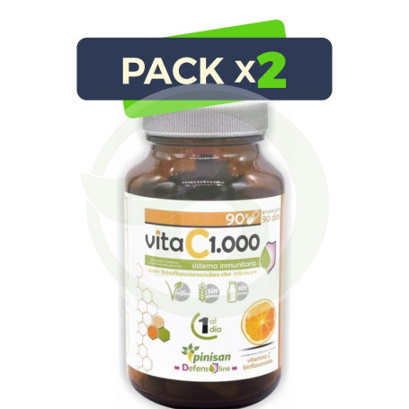 Pack 2x Vita C 1000 90 Cápsulas Pinisan