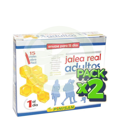 Pack 2x Jalea Real Adultos 15 Viales Pinisan
