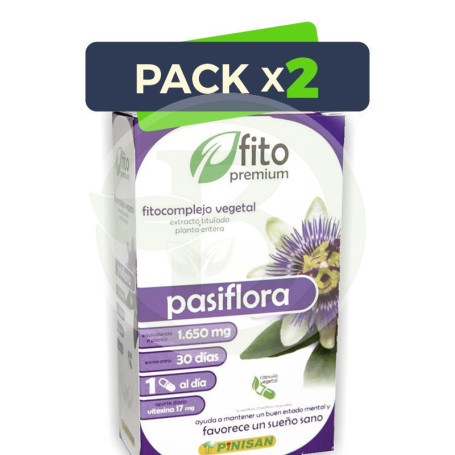 Pack 2x Fito Premium Pasiflora 30 Cápsulas Pinisan