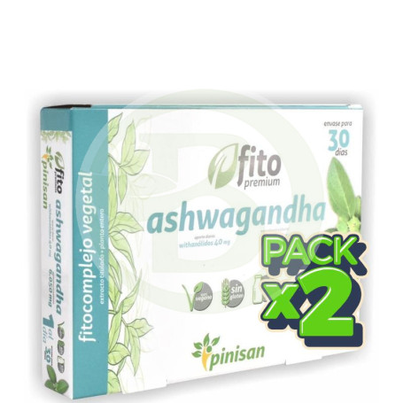Pack 2x Ashwagandha 30 Capsulas Fito Premium, Pinisan