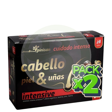Pack 2x Cabello, Piel y Uñas Intensive Beautyline 28 Cápsulas Pinisan