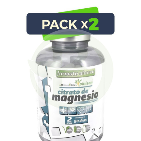 Pack 2x Citrato De Magnesio 180 Comprimidos Pinisan