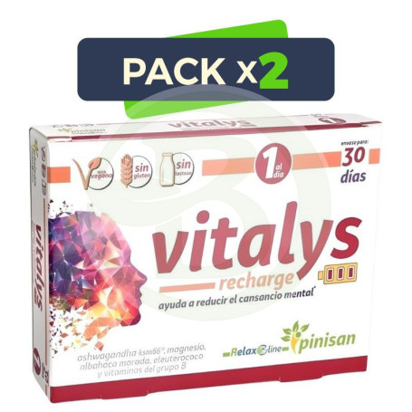 Pack 2x Vitalys Recharge 30 Cápsulas Pinisan