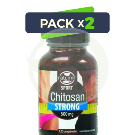 Pack 2x Chitosan Slim 120 Comprimidos 500Mg. Naturmil Sport