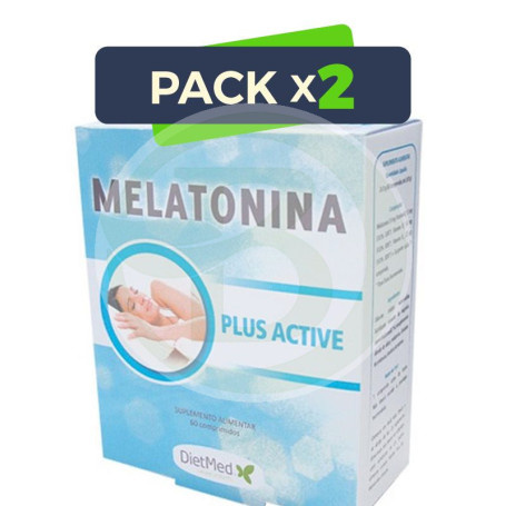 Pack 2x Melatonina Plus Active 60 Comprimidos Dietmed