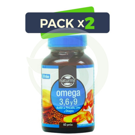 Pack 2x Omega 3, 6 y 9 60 Perlas Naturmil