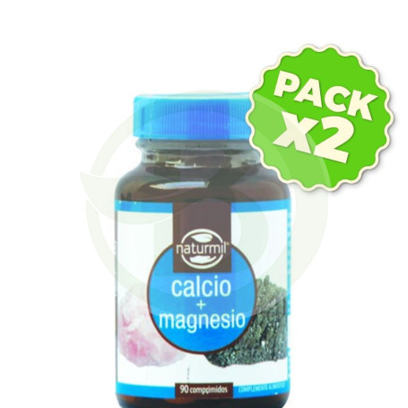 Pack 2x Calcio + Magnesio 90 Comprimidos Naturmil