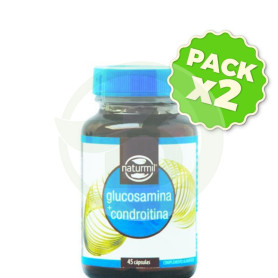 Pack 2x Glucosamina + Condroitina 45 Cápsulas Naturmil