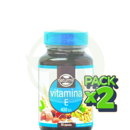 Pack 2x Vitamina E 400 U.I. 30 Cápsulas Naturmil