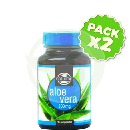 Pack 2x Aloe Vera 500Mg. 90 Comprimidos Naturmil